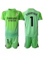 Real Madrid Thibaut Courtois #1 Målvakt Replika Borta Kläder Barn 2025-26 Kortärmad (+ byxor)